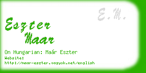 eszter maar business card